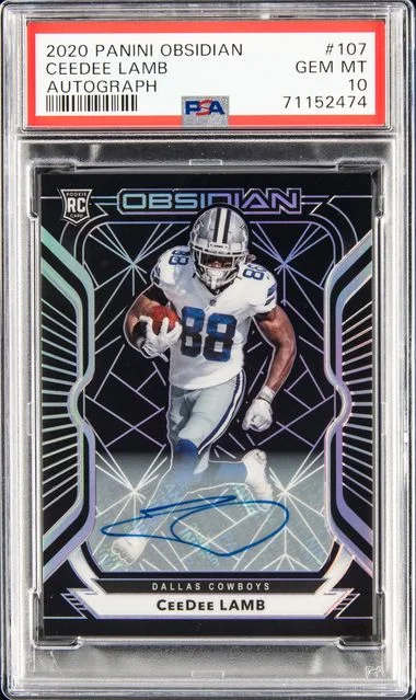 2020 Panini Obsidian Ceedee Lamb Autograph #107 card image