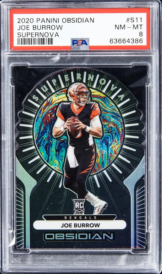 2020 Panini Obsidian Joe Burrow Supernova #S11 card image