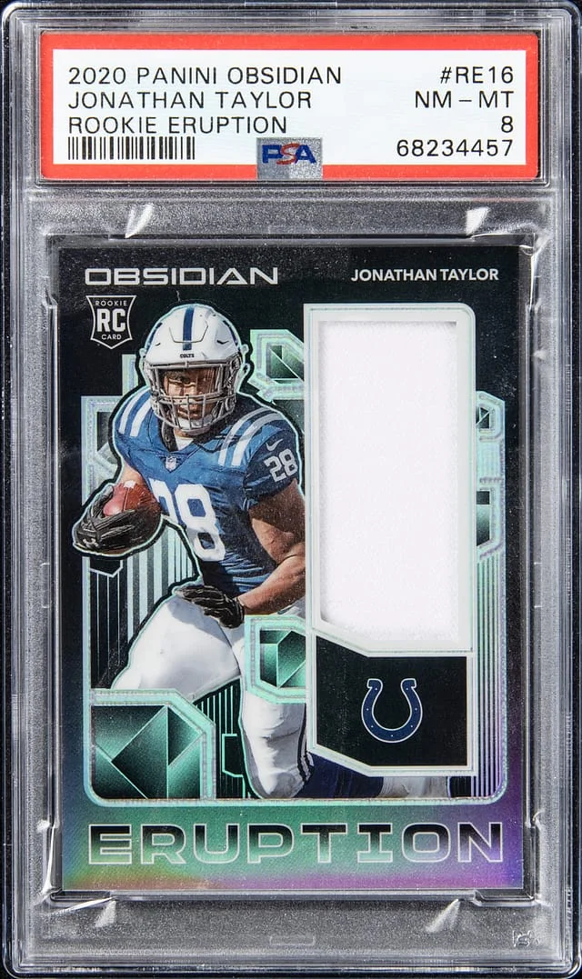 2020 Panini Obsidian Jonathan Taylor Eruption #RE16 card image