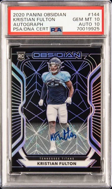 2020 Panini Obsidian Kristian Fulton Autograph #144 card image