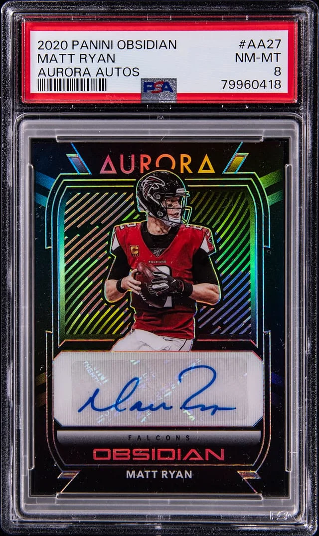 2020 Panini Obsidian Matt Ryan Aurora Autograph #AA27 card image