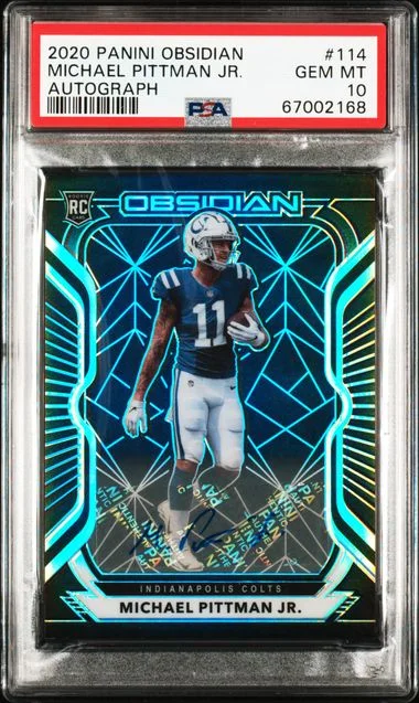 2020 Panini Obsidian Michael Pittman Jr. Autograph #114 card image