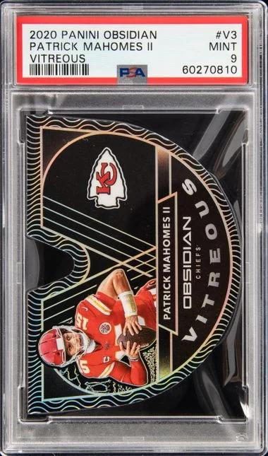 2020 Panini Obsidian Patrick Mahomes II Vitreous #V3 card image
