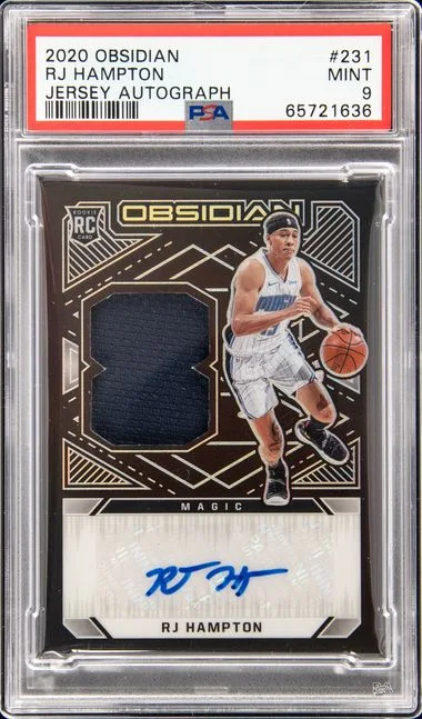2020 Panini Obsidian Rj Hampton Jersey Autograph #231 card image