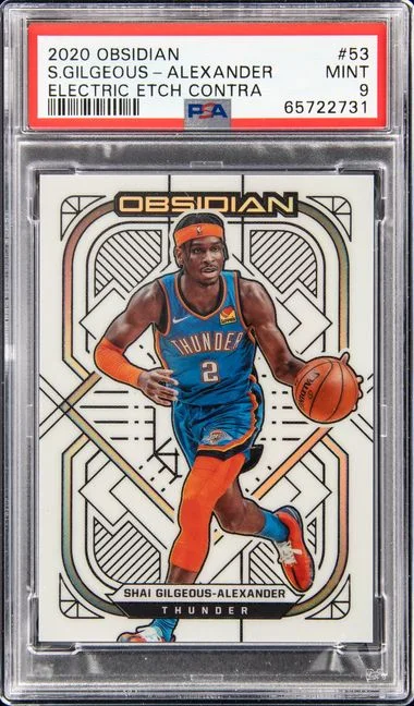 2020 Panini Obsidian Shai Gilgeous-Alexander Electric Etch Contra #53 card image