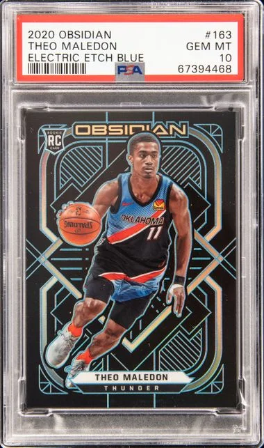 2020 Panini Obsidian Theo Maledon Electric Etch Blue #163 card image