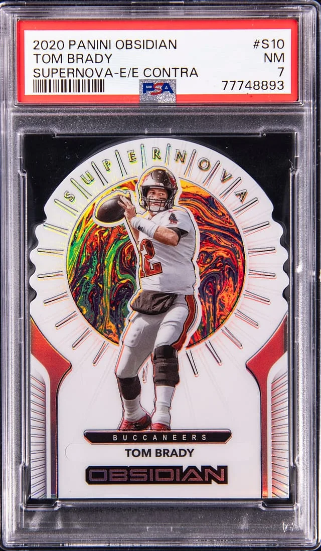 2020 Panini Obsidian Tom Brady Supernova Electric Etch Contra #S10 card image