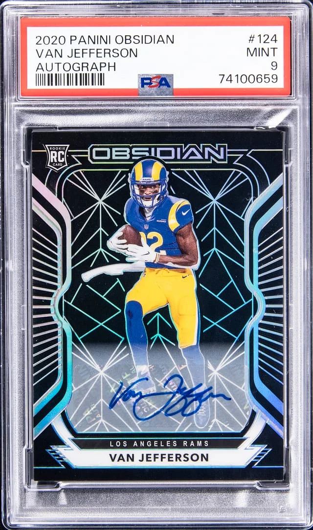 2020 Panini Obsidian Van Jefferson Autograph #124 card image