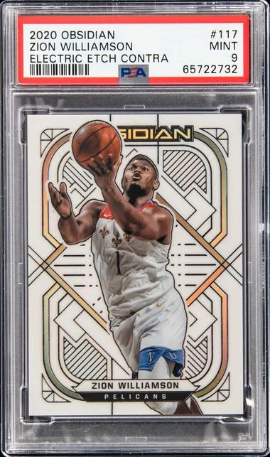 2020 Panini Obsidian Zion Williamson Electric Etch Contra #117 card image