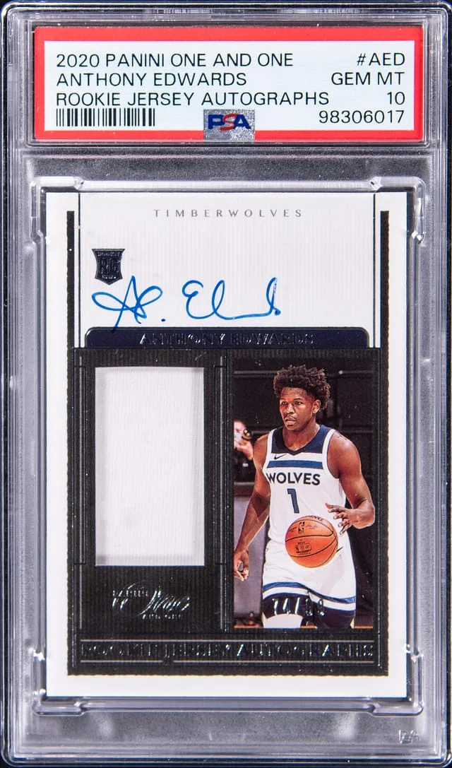 2020 Panini One and One Anthony Edwards Jersey Autographs #RJA-AED card image