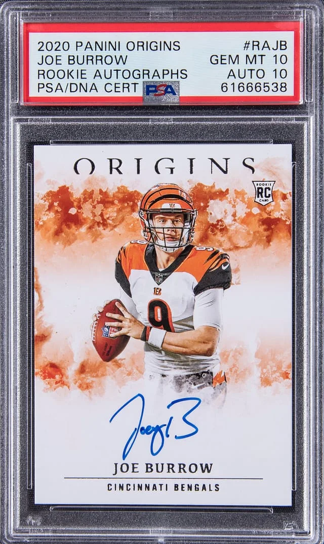 2020 Panini Origins Joe Burrow Autograph #RAJB card image
