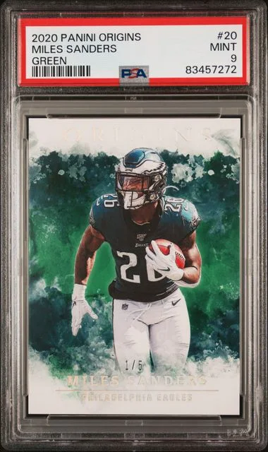 2020 Panini Origins Miles Sanders Green #20 card image