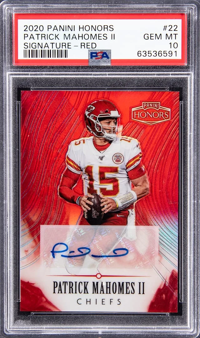 2020 Panini Patrick Mahomes II Phoenix Flame Throwers Green #22 card image