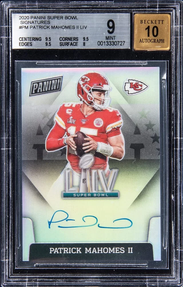 2020 Panini Patrick Mahomes II Super Bowl Signatures #SBLIV-PM card image