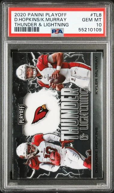 2020 Panini Playoff Deandre Hopkins/Kyler Murray Thunder & Lightning #TL8 card image