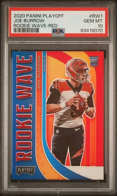 2020 Panini Playoff Joe Burrow Wave #RW1 card image