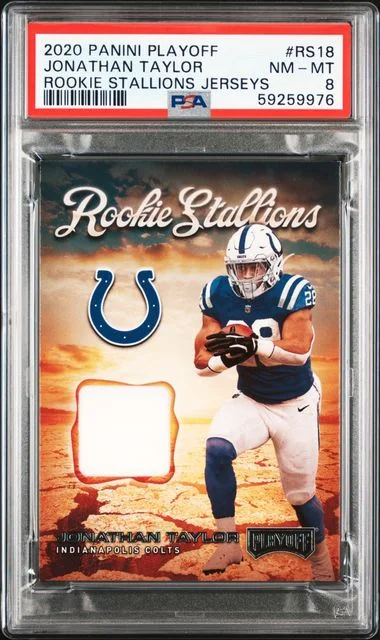 2020 Panini Playoff Jonathan Taylor Stallions Jerseys #RS18 card image