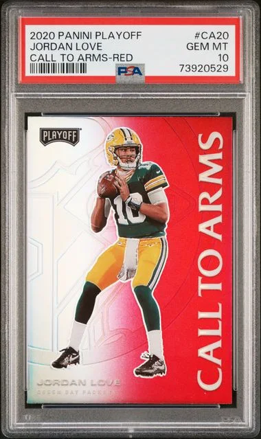 2020 Panini Playoff Jordan Love Call To Arms Red #CA-20 card image