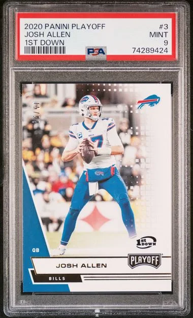 2020 Panini Playoff Josh Allen 1st Down #3 card image