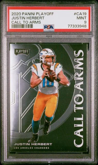 2020 Panini Playoff Justin Herbert Call To Arms #Ca19 card image