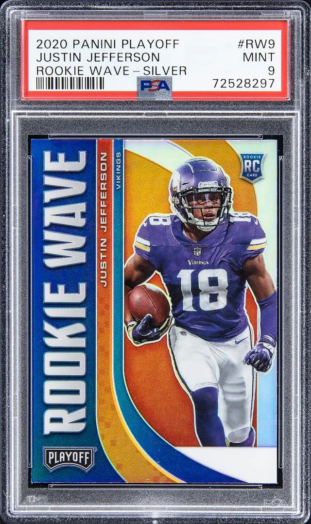 2020 Panini Playoff Justin Jefferson Wave Silver #RW9 card image