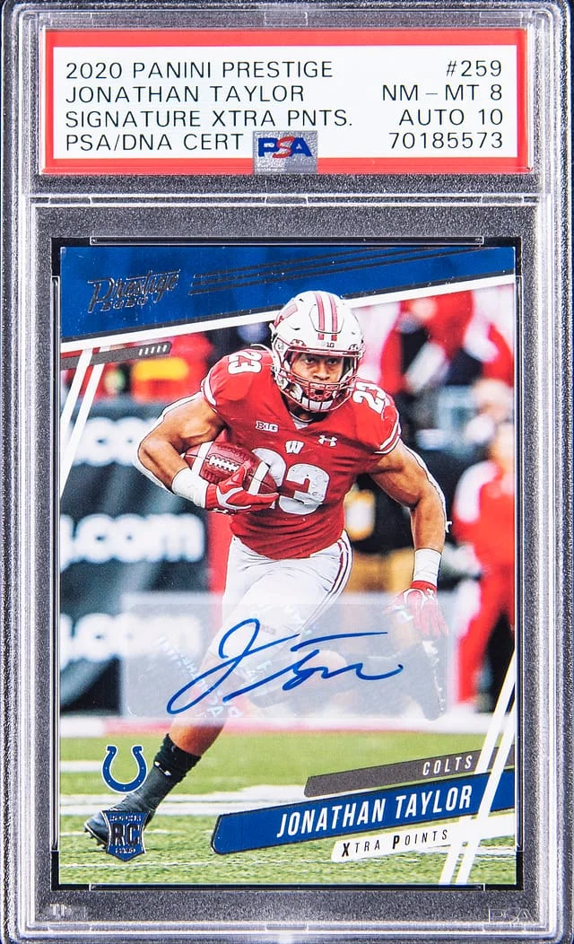 2020 Panini Prestige Jonathan Taylor Signature Xtra Points #259 card image