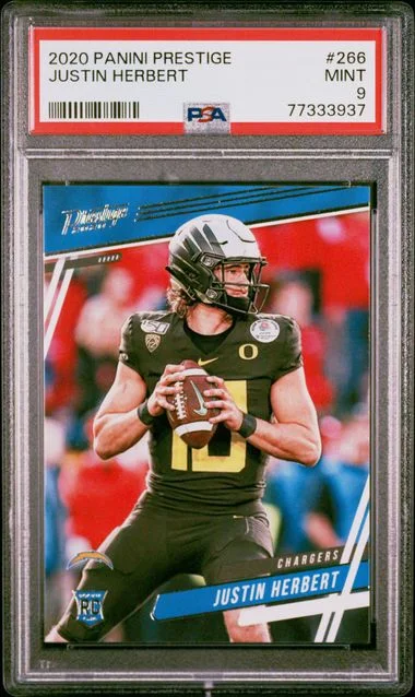 2020 Panini Prestige Justin Herbert #266 card image