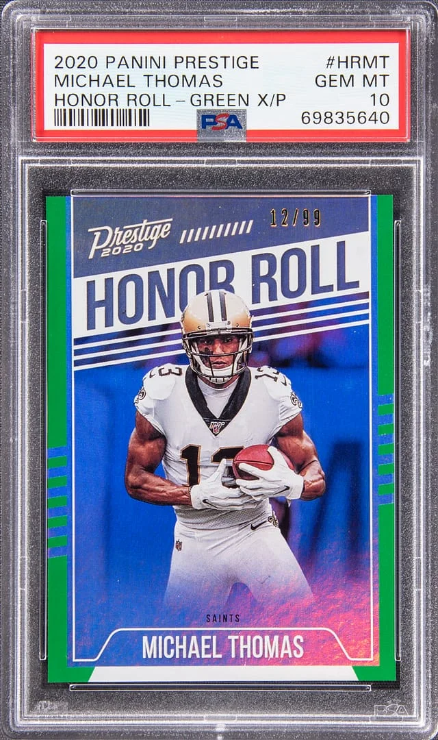 2020 Panini Prestige Michael Thomas Honor Roll - Green X/P #HR-MT card image