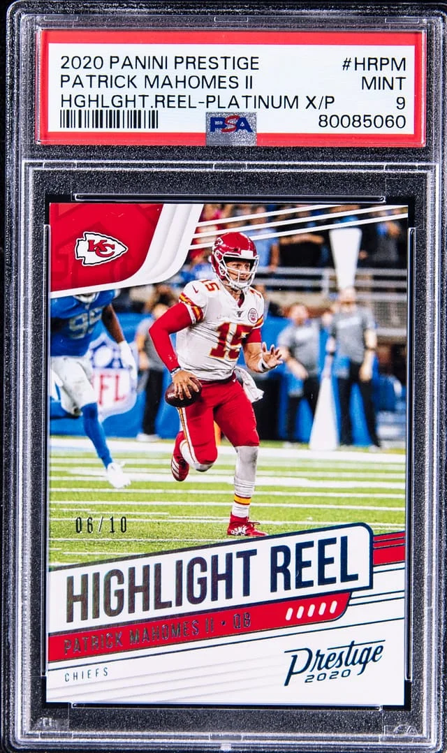 2020 Panini Prestige Patrick Mahomes II Highlight Reel Xtra Points Platinum #HR-PM card image