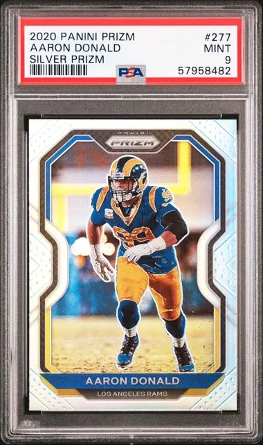 2020 Panini Prizm Aaron Donald Silver Prizm #277 card image