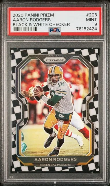 2020 Panini Prizm Aaron Rodgers Hyper Prizm #206 card image