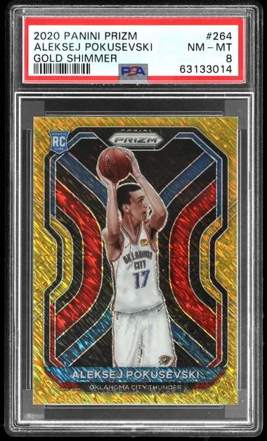 2020 Panini Prizm Aleksej Pokusevski Gold Shimmer #264 card image