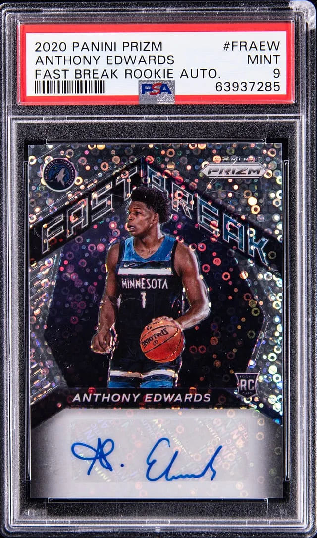 2020 Panini Prizm Anthony Edwards Fast Break Autographs #FRAEW card image