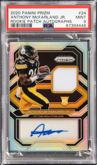 2020 Panini Prizm Anthony Mcfarland Jr. Patch Autographs #24 card image