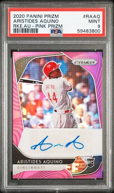 2020 Panini Prizm Aristides Aquino Autograph #RAAQ card image