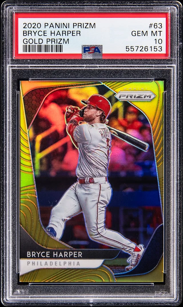 2020 Panini Prizm Bryce Harper Gold Prizm #63 card image