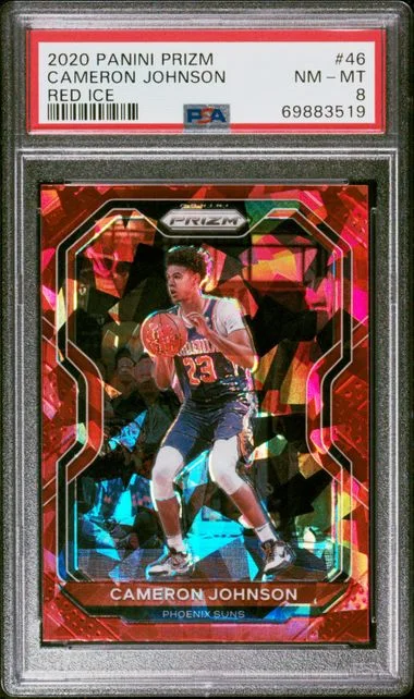 2020 Panini Prizm Cameron Johnson Red Ice #46 card image
