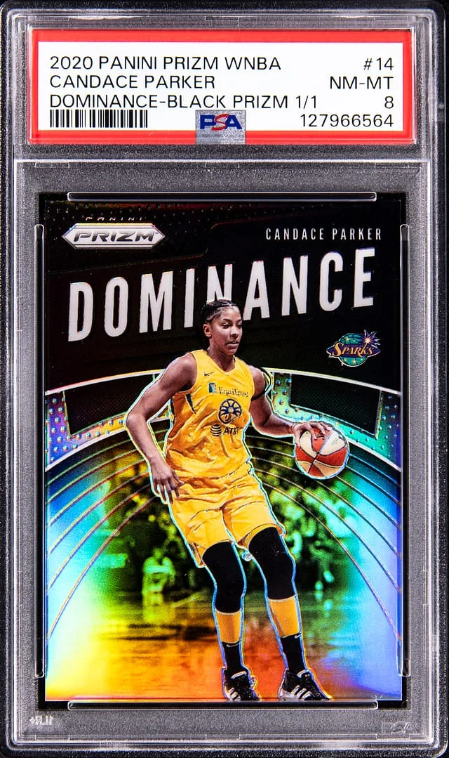 2020 Panini Prizm Candace Parker WNBA Dominance Black Prizm #14 card image