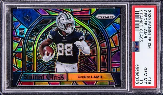 2020 Panini Prizm CeeDee Lamb Stained Glass #19 card image