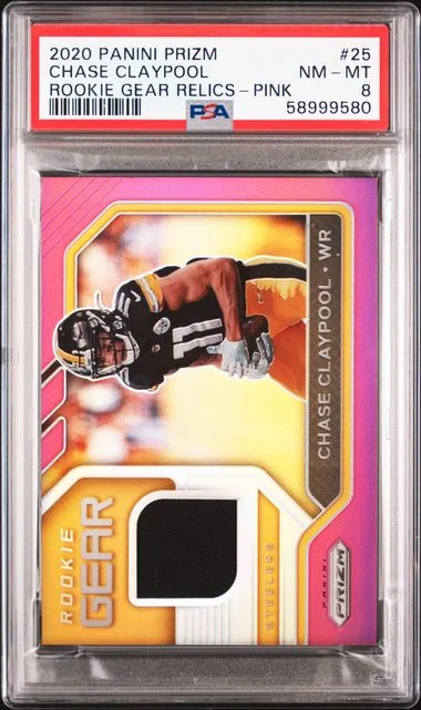 2020 Panini Prizm Chase Claypool Gear Relics Pink #25 card image