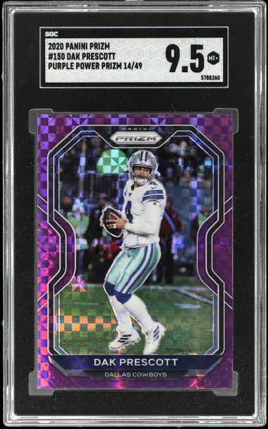 2020 Panini Prizm Dak Prescott Blue Ice Prizm 8/99 #150 card image