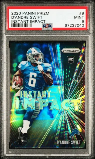 2020 Panini Prizm D'Andre Swift Instant Impact #9 card image