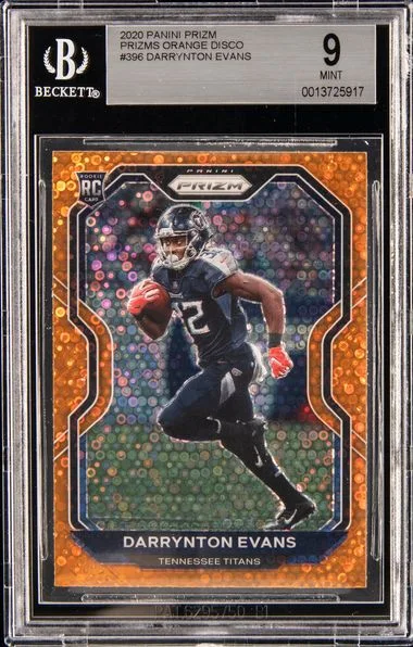 2020 Panini Prizm Darrynton Evans Orange Disco #396 card image