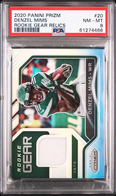 2020 Panini Prizm Denzel Mims Gear Relics #20 card image