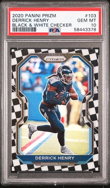 2020 Panini Prizm Derrick Henry Black & White Checker #103 card image
