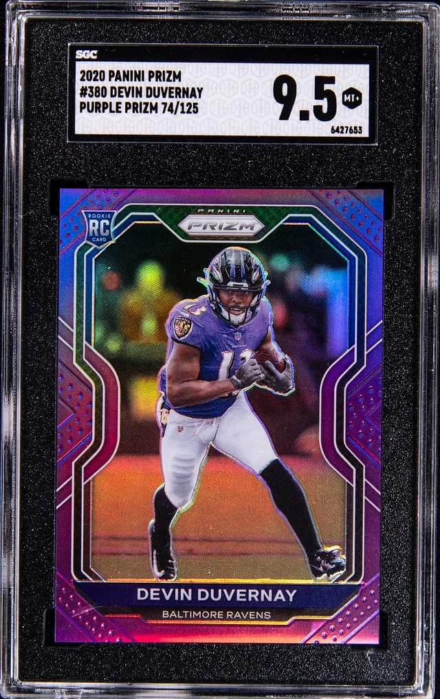 2020 Panini Prizm Devin Duvernay Purple Prizm #380 card image