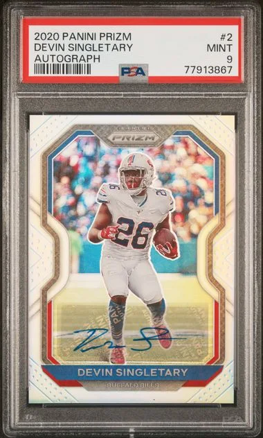 2020 Panini Prizm Devin Singletary Autograph #2 card image