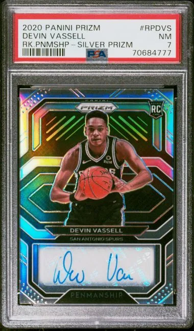 2020 Panini Prizm Devin Vassell Penmanship Silver Prizm #RP-DVS card image