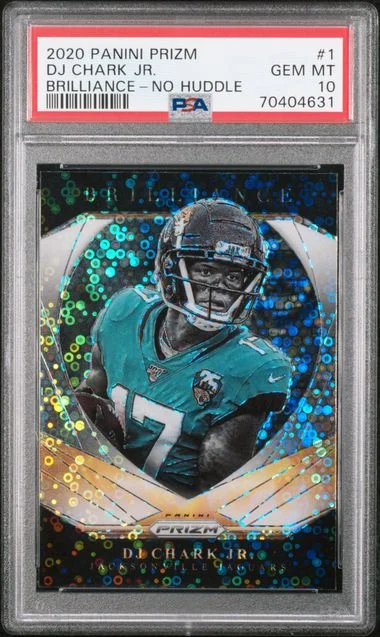 2020 Panini Prizm DJ Chark Jr. Brilliance No Huddle #1 card image