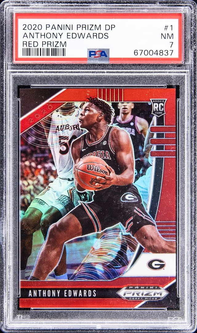 2020 Panini Prizm Draft Picks Anthony Edwards Pink Ice #1 card image